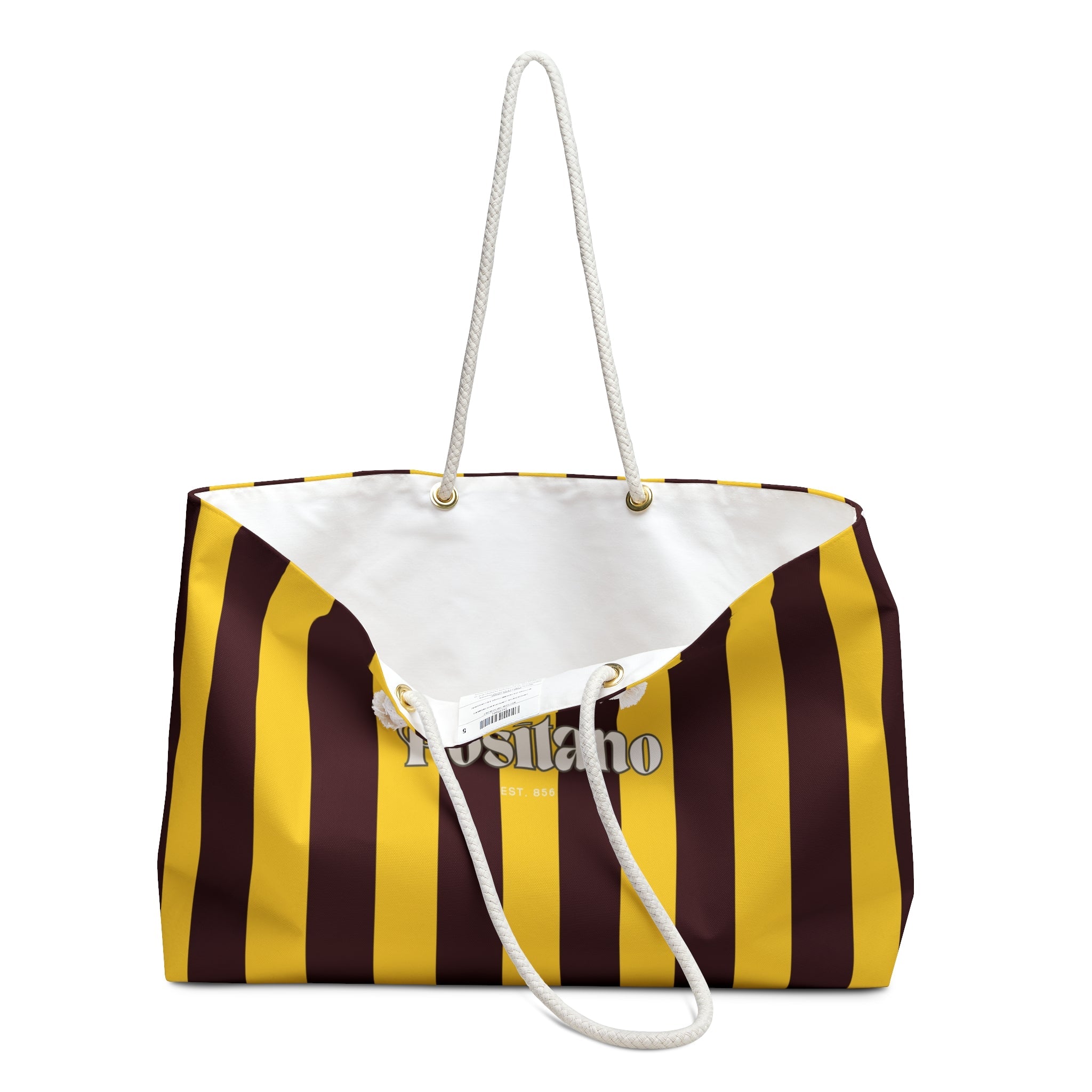 Positano Striped Beach Bag — Mediterranean Travel Tote