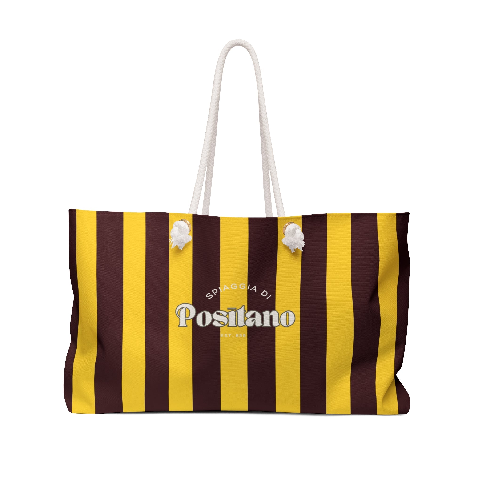 Positano Striped Beach Bag — Mediterranean Travel Tote