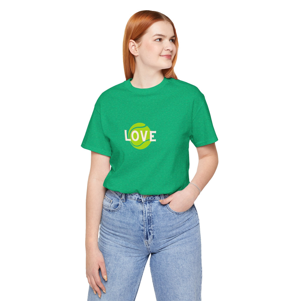 Tennis Love Graphic Tee — 'LOVE' Tennis Ball Shirt