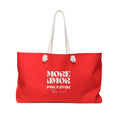 Red Oversized Beach Bag — "More Amor Por Favor"
