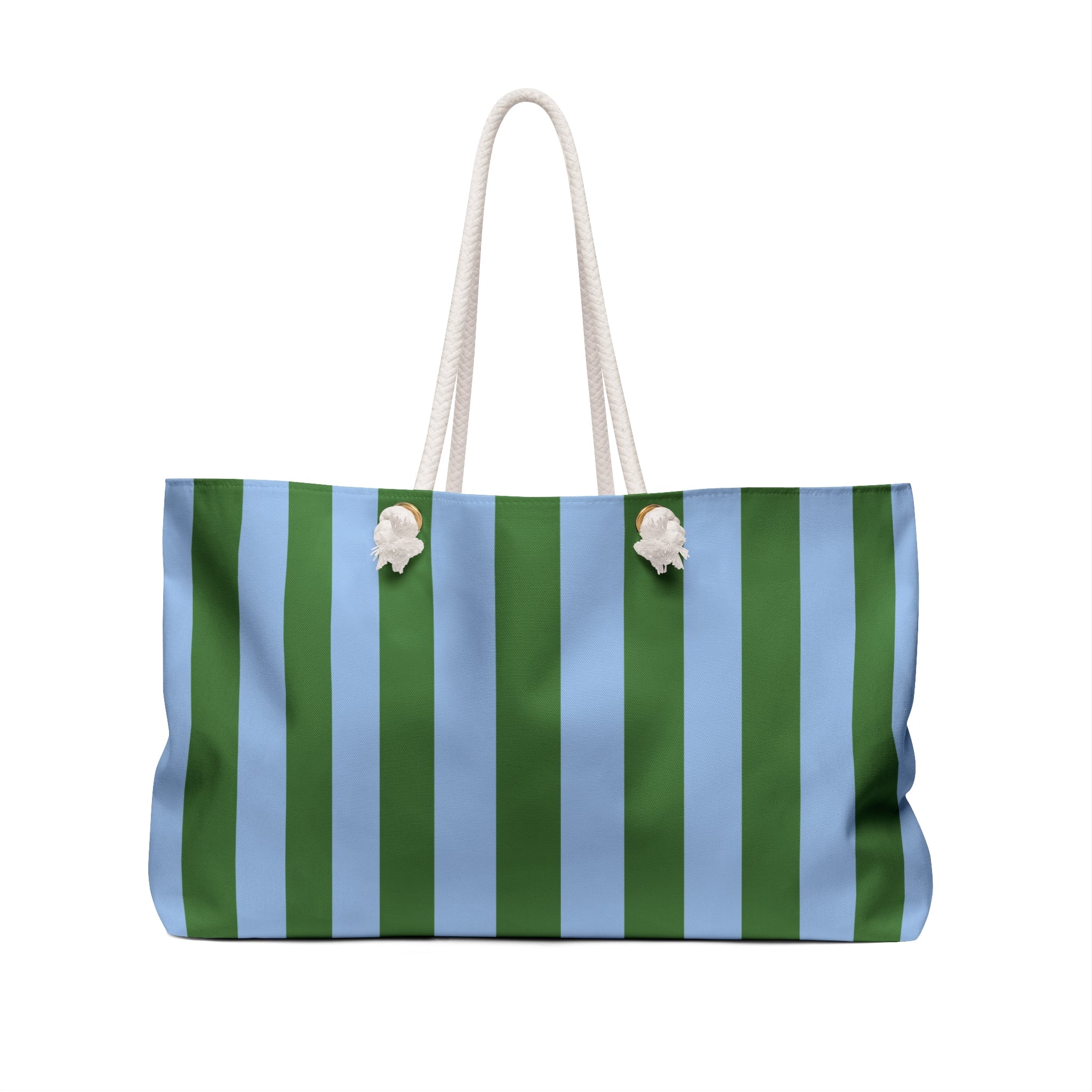 Santa Barbara Striped Weekender Bag — Preppy Beach Tote