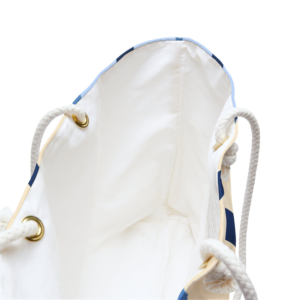 French Pool Bag — á la Piscine Oversized Blue Stripped Tote
