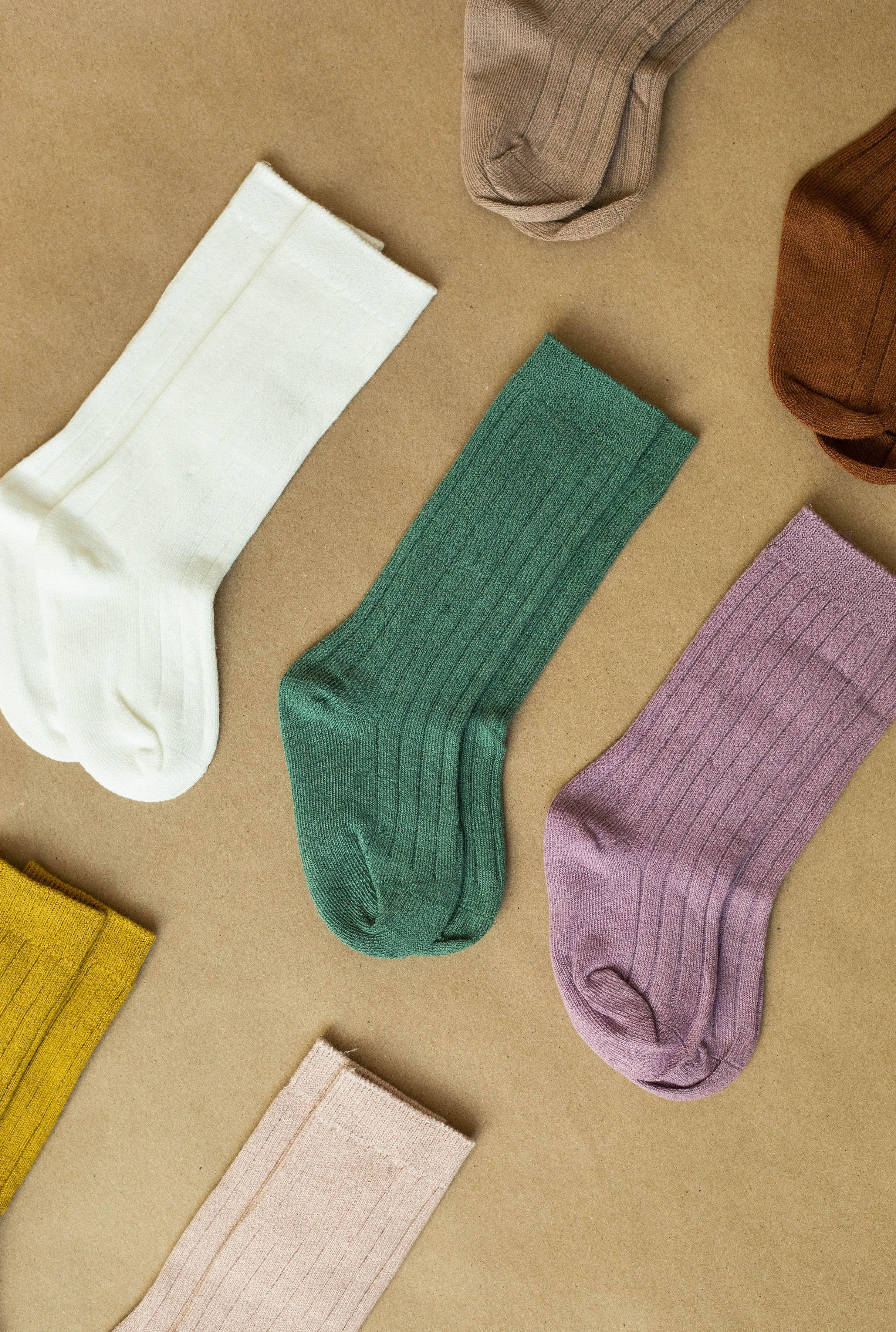 Brown-Knee high socks