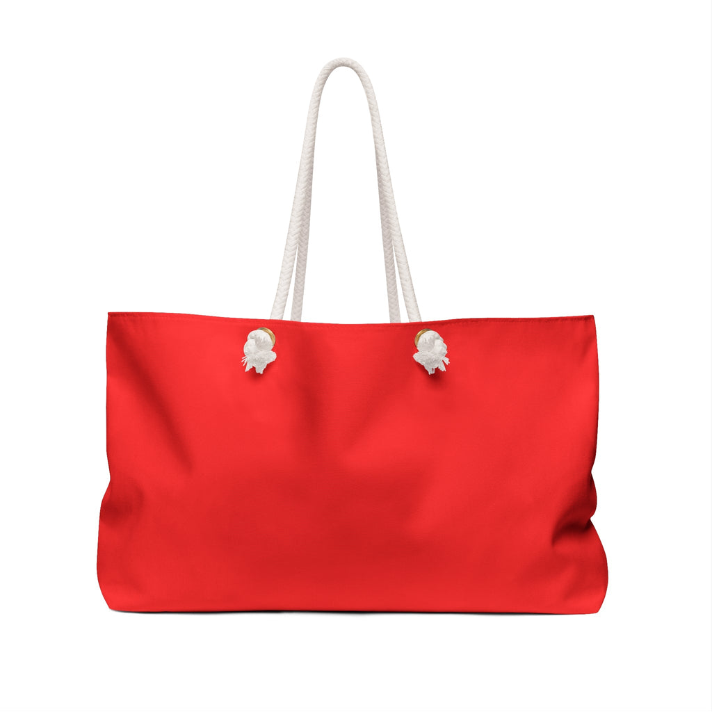 Red Oversized Beach Bag — "More Amor Por Favor"