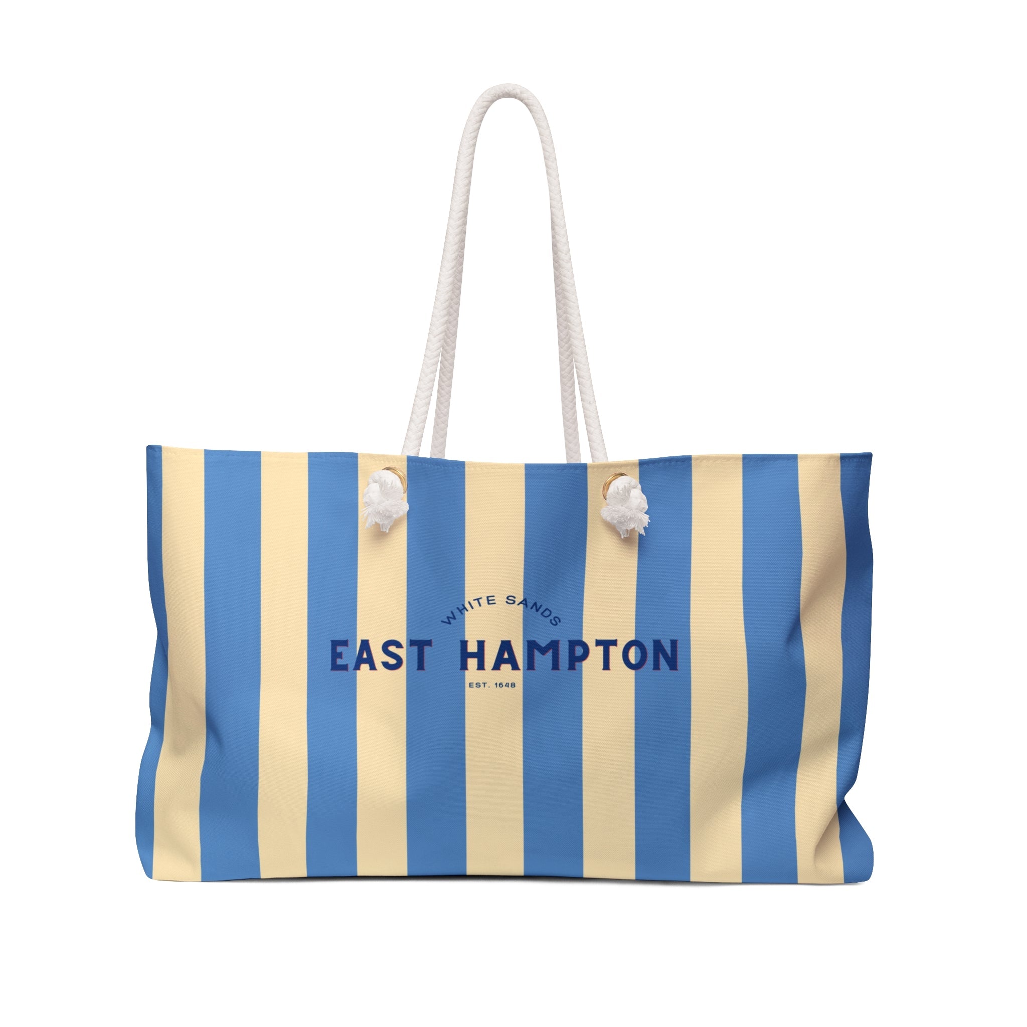 East Hampton Striped Weekender Bag — Preppy Beach Tote Bag