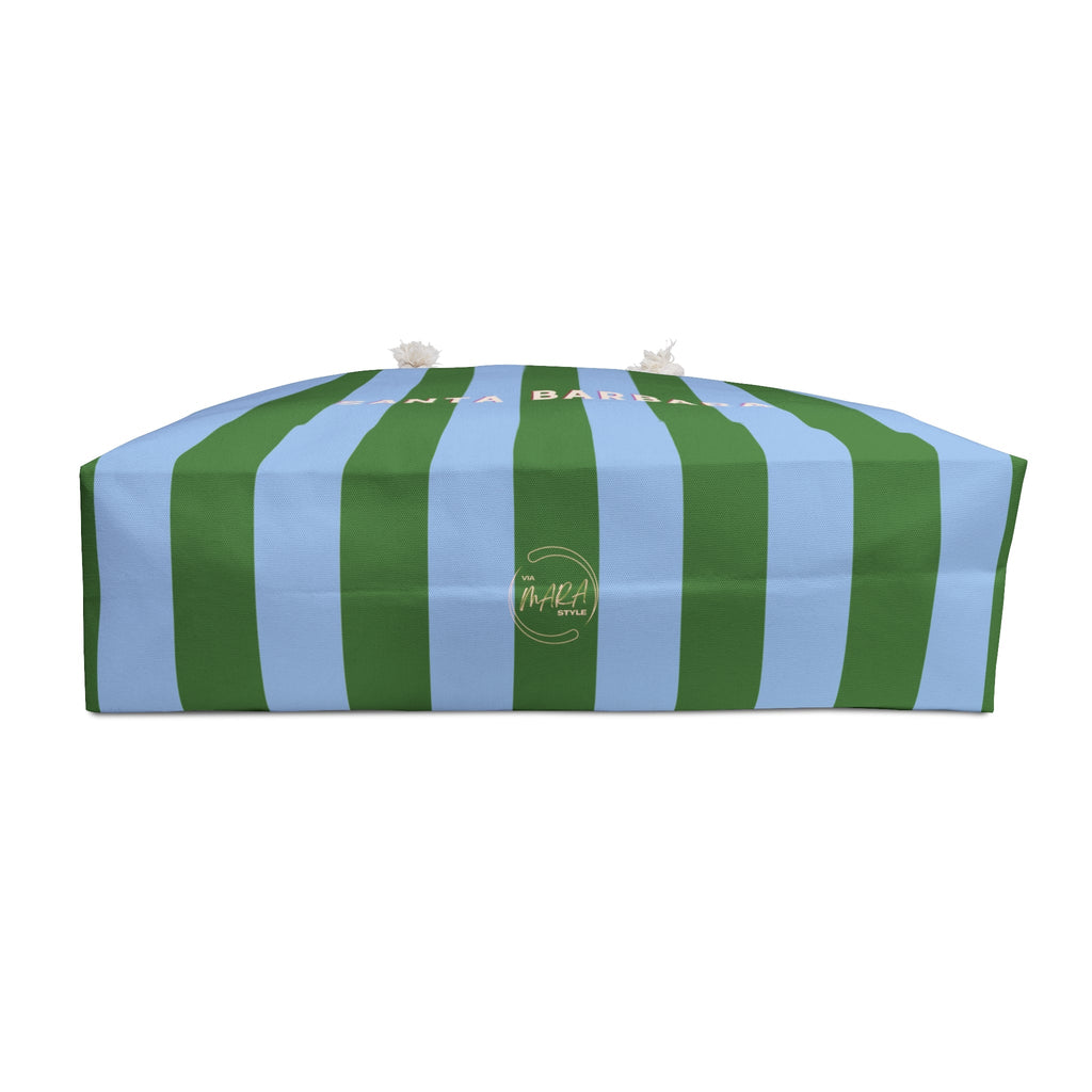 Santa Barbara Striped Weekender Bag — Preppy Beach Tote